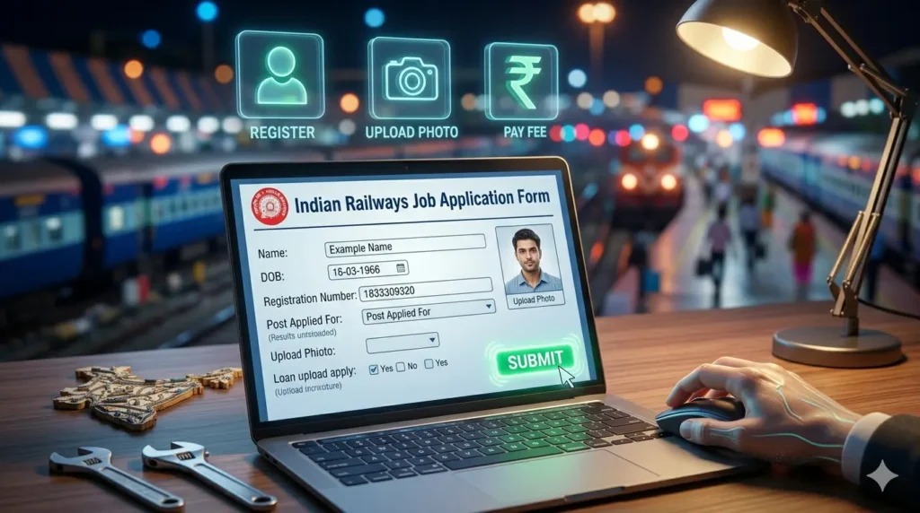 Step-by-step guide for RRB ALP Vacancy 2026 Apply Online Process on official website rrbapply.gov.in