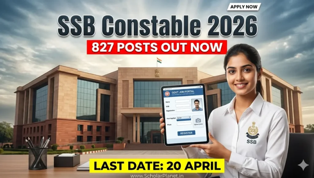 SSB Constable Tradesman Recruitment 2026 ( 827 Post ) Selection Process 2026"