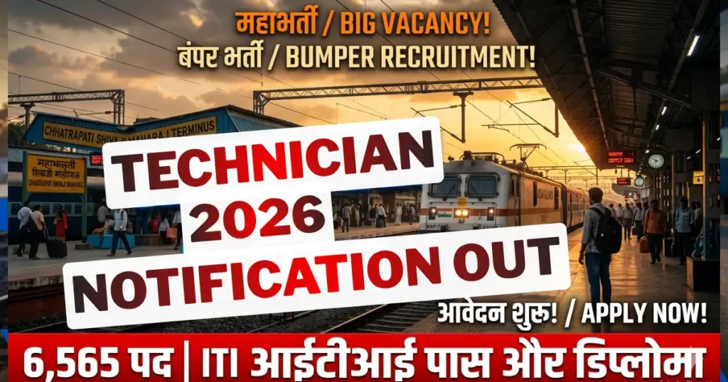 rrb technician recruitment 2026 notification out breaking news iti pass