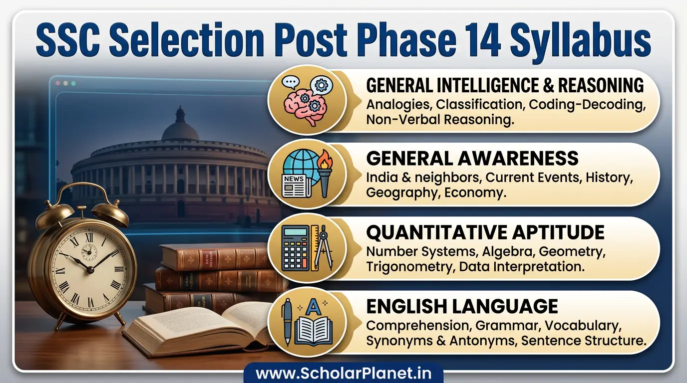 SSC Selection Post Phase 14 Syllabus Banner