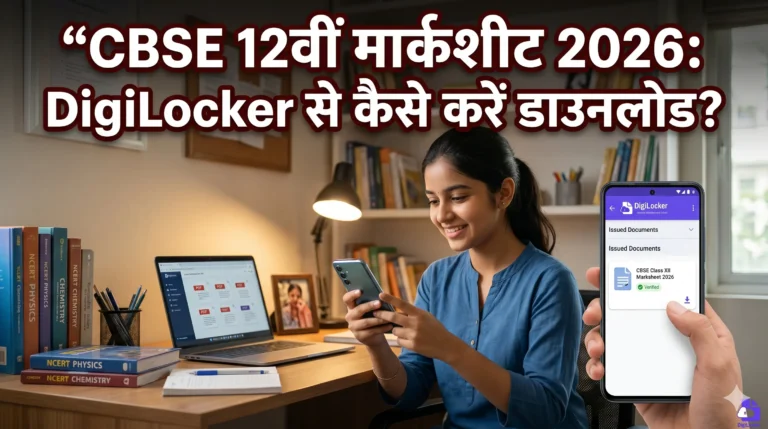 CBSE 12th Marksheet Download 2026 DigiLocker से डिजिटल मार्कशीट डाउनलोड करते छात्र