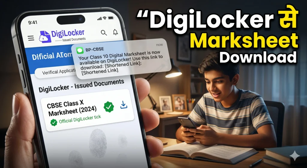 CBSE Digital Marksheet Download 2026 SMS और मोबाइल सेवा द्वारा