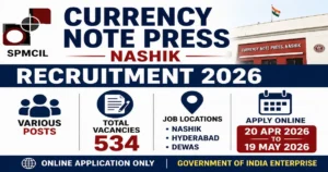 Currency Note Press Nashik Bharti 2026 Official Notification Details